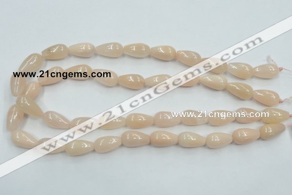 CPI03 15.5 inches 10*20mm teardrop pink aventurine jade beads