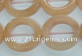 CPI105 15.5 inches 25mm donut pink aventurine jade beads