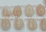 CPI14 15.5 inches 10*14mm top-drilled teardrop pink aventurine jade beads