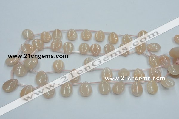 CPI15 15.5 inches 13*18mm top-drilled teardrop pink aventurine jade beads