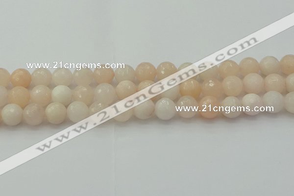 CPI213 15.5 inches 10mm faceted round pink aventurine jade beads