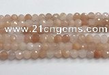 CPI217 15.5 inches 8mm faceted round pink aventurine jade beads wholesale