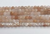 CPI218 15.5 inches 10mm faceted round pink aventurine jade beads wholesale