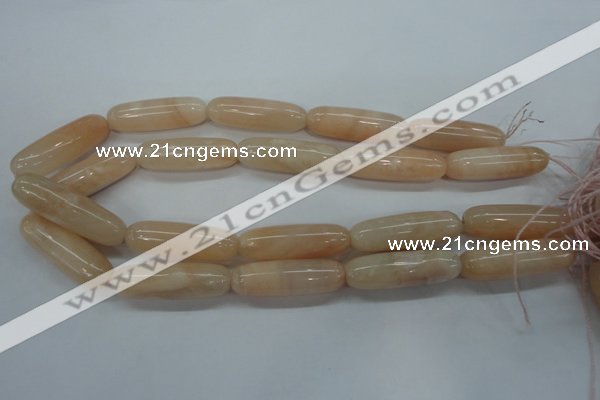 CPI38 15.5 inches 12*40mm rice pink aventurine jade beads