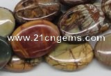 CPJ04 15.5 inches 18*25mm oval picasso jasper beads wholesale