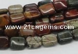 CPJ08 15.5 inches 8*10mm rectangle picasso jasper beads wholesale