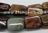 CPJ10 15.5 inches 13*18mm rectangle picasso jasper beads wholesale