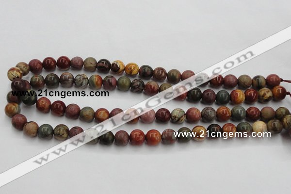 CPJ102 15.5 inches 8mm round picasso jasper gemstone beads wholesale