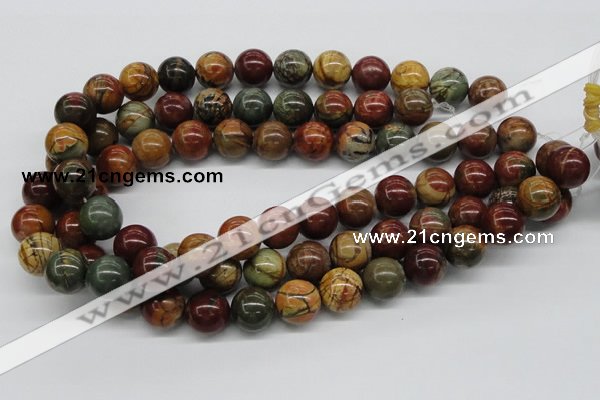 CPJ15 15.5 inches 6mm round picasso jasper beads wholesale