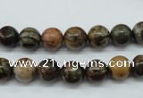 CPJ153 15.5 inches 8mm round picasso jasper gemstone beads