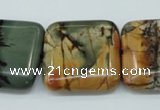 CPJ169 15.5 inches 22*30mm rectangle picasso jasper gemstone beads