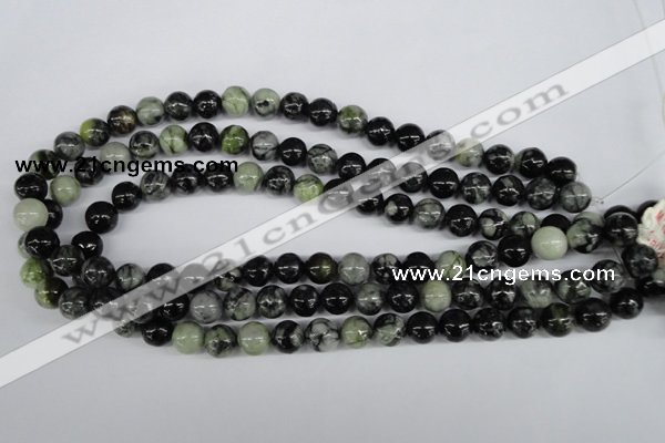 CPJ204 15.5 inches 10mm round green picasso jasper beads