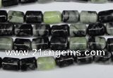 CPJ210 15.5 inches 6*9mm column green picasso jasper beads