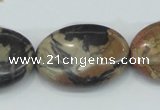 CPJ29 15.5 inches 22*30mm oval picasso jasper beads wholesale