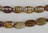 CPJ355 15.5 inches 8*12mm oval picasso jasper gemstone beads