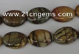 CPJ357 15.5 inches 13*18mm oval picasso jasper gemstone beads