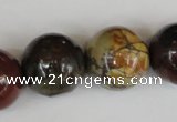 CPJ369 15.5 inches 20mm round picasso jasper gemstone beads