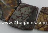 CPJ379 Top drilled 18*25mm - 26*32mm trapezoid picasso jasper beads