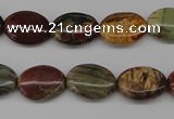 CPJ402 15 inches 12*16mm oval picasso jasper gemstone beads