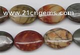 CPJ404 15 inches 15*20mm oval picasso jasper gemstone beads