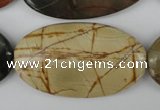 CPJ408 15 inches 25*45mm oval picasso jasper gemstone beads