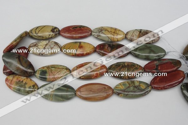 CPJ410 15 inches 20*40mm marquise picasso jasper gemstone beads