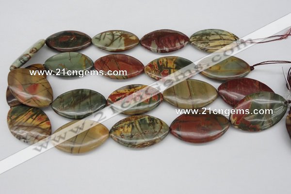 CPJ412 15 inches 25*40mm marquise picasso jasper gemstone beads