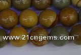 CPJ454 15.5 inches 12mm round wildhorse picture jasper beads