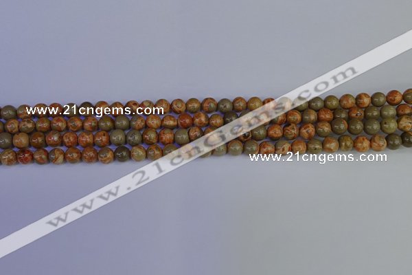 CPJ460 15.5 inches 4mm round African picture jasper beads