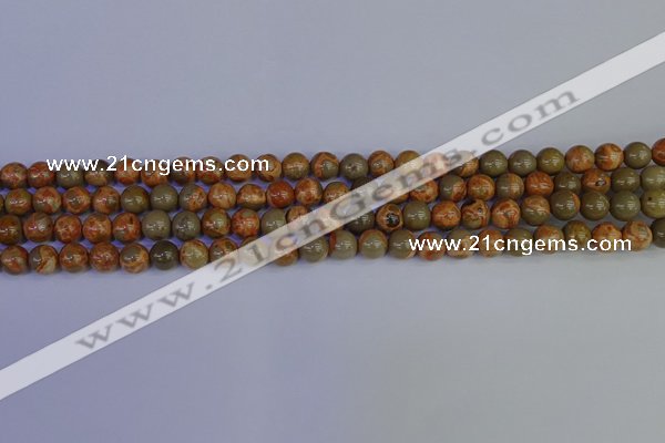 CPJ461 15.5 inches 6mm round African picture jasper beads