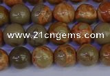 CPJ462 15.5 inches 8mm round African picture jasper beads