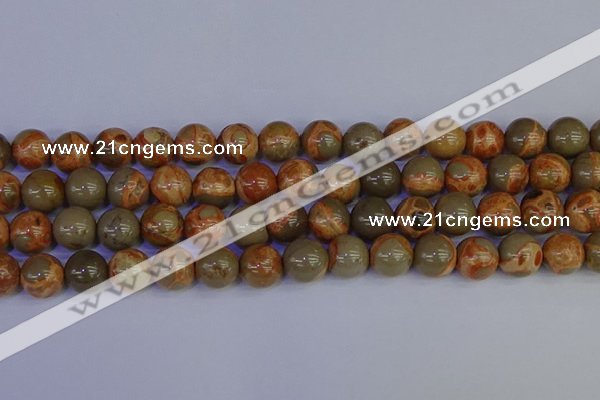 CPJ465 15.5 inches 14mm round African picture jasper beads