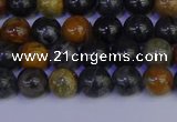 CPJ471 15.5 inches 6mm round black picasso jasper beads wholesale