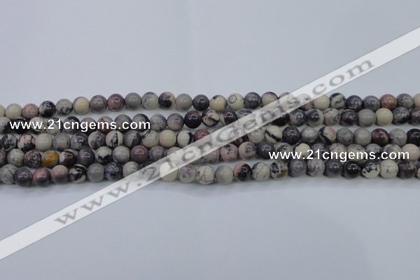 CPJ601 15.5 inches 6mm round purple striped jasper beads wholesale