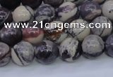 CPJ603 15.5 inches 10mm round purple striped jasper beads wholesale