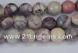 CPJ611 15.5 inches 6mm faceted round purple striped jasper beads