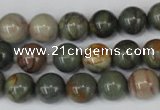 CPJ62 15.5 inches 10mm round picasso jasper gemstone beads