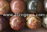 CPJ635 15.5 inches 8mm round picasso jasper beads wholesale