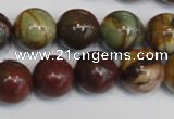 CPJ64 15.5 inches 14mm round picasso jasper gemstone beads