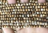 CPJ658 15.5 inches 4mm round picture jasper beads wholesale