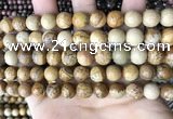 CPJ661 15.5 inches 10mm round picture jasper beads wholesale