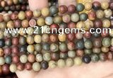 CPJ671 15.5 inches 6mm round picasso jasper beads wholesale