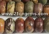 CPJ678 15.5 inches 5*8mm rondelle picasso jasper beads wholesale