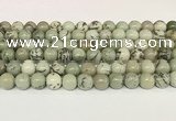 CPJ702 15.5 inches 8mm round greeting pine jasper beads