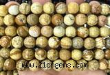 CPJ774 15 inches 10mm faceted round picture jasper beads wholesale