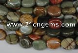 CPJ82 15.5 inches 8*10mm oval picasso jasper gemstone beads