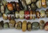 CPJ94 15.5 inches 5*11mm nuggets picasso jasper gemstone beads