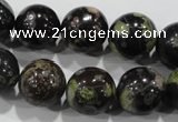 CPM05 15.5 inches 14mm round plum blossom jade beads wholesale