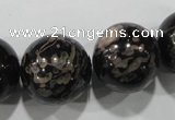 CPM08 15.5 inches 20mm round plum blossom jade beads wholesale