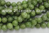 CPO01 15.5 inches 6mm round olivine gemstone beads wholesale